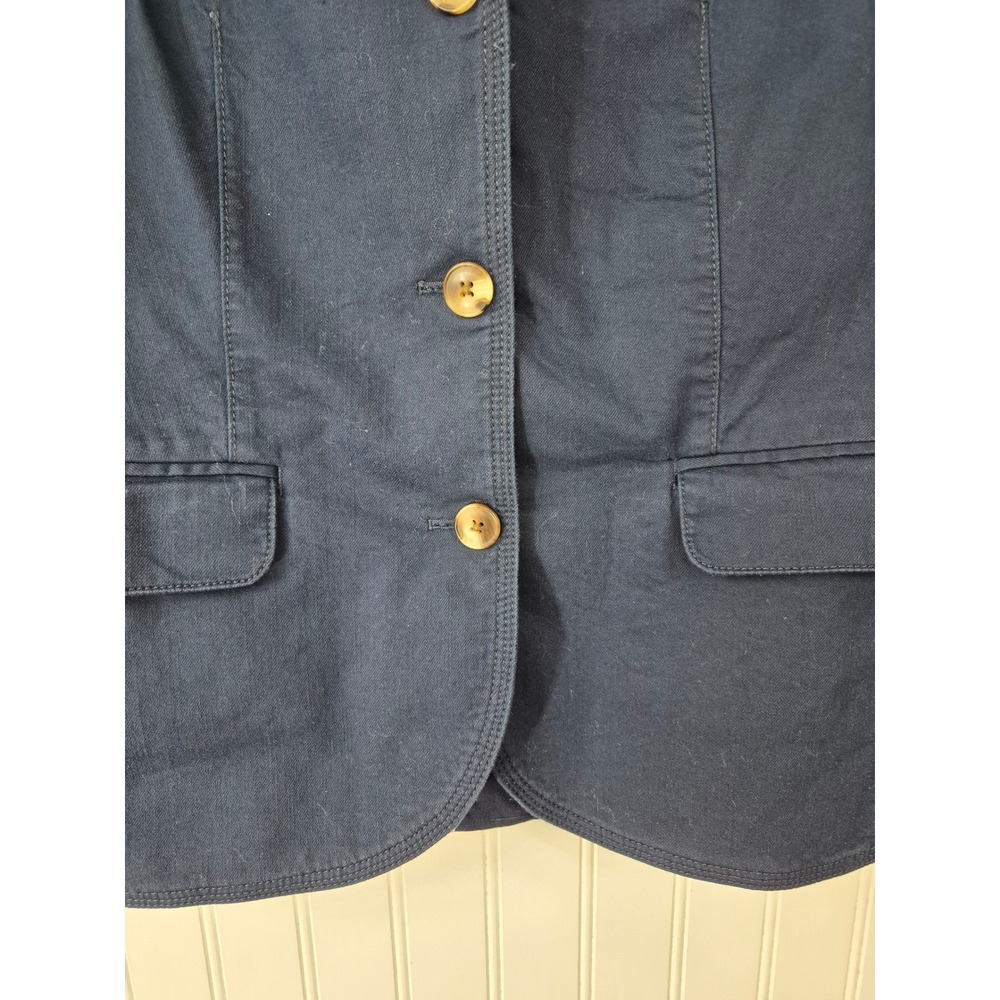 NWT LL Bean Bridgton Blazer Navy Twill Canvas Cotton Stretch 
Large  Nautical - Picture 4 of 10